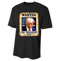 Donald Trump Mug Shot Wanted For U S President 2024 Performance Sprint T-Shirt