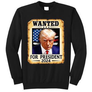 Donald Trump Mug Shot Wanted For U S President 2024 Tall Sweatshirt