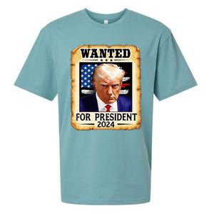 Donald Trump Mug Shot Wanted For U S President 2024 Sueded Cloud Jersey T-Shirt