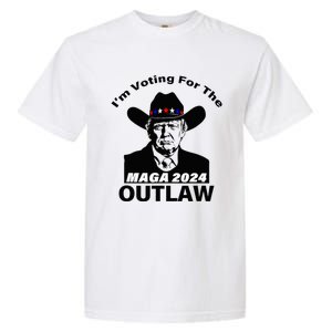 Donald Trump Maga IM Voting For The Outlaw 2024 Garment-Dyed Heavyweight T-Shirt