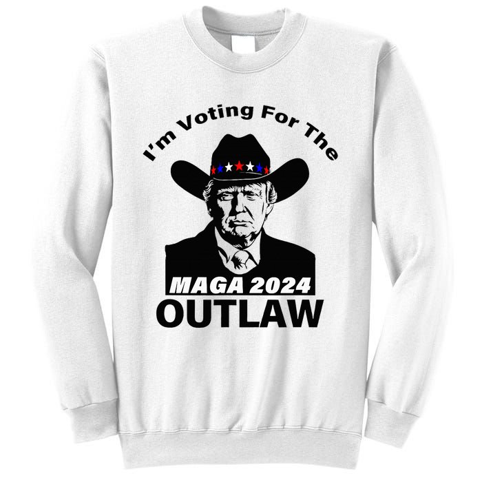 Donald Trump Maga IM Voting For The Outlaw 2024 Sweatshirt