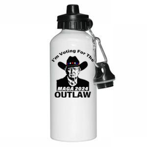 Donald Trump Maga IM Voting For The Outlaw 2024 Aluminum Water Bottle