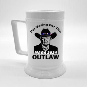 Donald Trump Maga IM Voting For The Outlaw 2024 Beer Stein