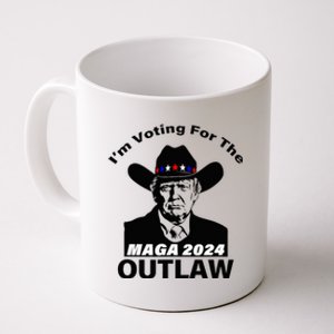 Donald Trump Maga IM Voting For The Outlaw 2024 Coffee Mug