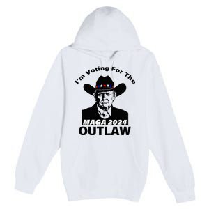 Donald Trump Maga IM Voting For The Outlaw 2024 Premium Pullover Hoodie