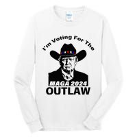 Donald Trump Maga IM Voting For The Outlaw 2024 Tall Long Sleeve T-Shirt