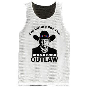 Donald Trump Maga IM Voting For The Outlaw 2024 Mesh Reversible Basketball Jersey Tank