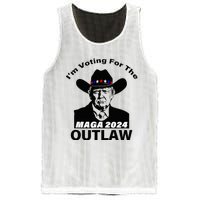 Donald Trump Maga IM Voting For The Outlaw 2024 Mesh Reversible Basketball Jersey Tank