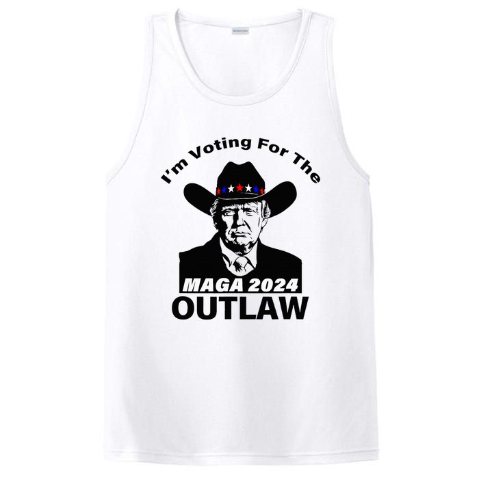 Donald Trump Maga IM Voting For The Outlaw 2024 PosiCharge Competitor Tank