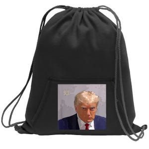 Donald Trump Mug Shot Illustration Sweatshirt Cinch Pack Bag