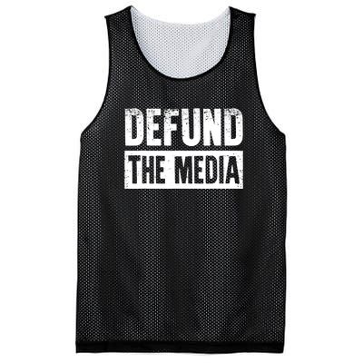 Defund The Media Vintage Mesh Reversible Basketball Jersey Tank