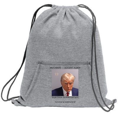 Donald Trump Mug Shot August 24 2024 Election Interference Sweatshirt Cinch Pack Bag