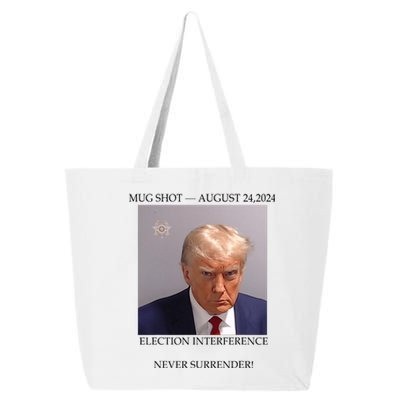 Donald Trump Mug Shot August 24 2024 Election Interference 25L Jumbo Tote