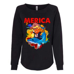 Donald Trump Merica American Flag Murica Gift Womens California Wash Sweatshirt