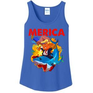 Donald Trump Merica American Flag Murica Gift Ladies Essential Tank