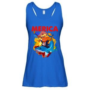 Donald Trump Merica American Flag Murica Gift Ladies Essential Flowy Tank