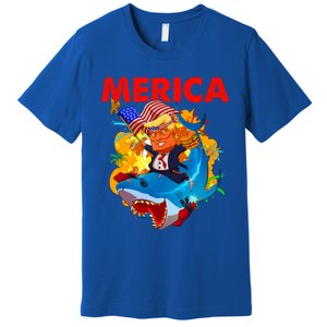 Donald Trump Merica American Flag Murica Gift Premium T-Shirt