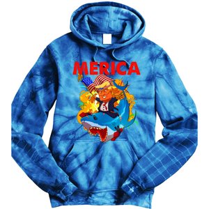 Donald Trump Merica American Flag Murica Gift Tie Dye Hoodie