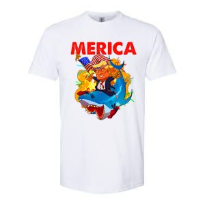 Donald Trump Merica American Flag Murica Gift Softstyle CVC T-Shirt