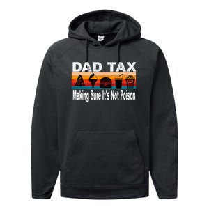 Dad Tax Making Sure Its Not Funny Fathers Day Performance Fleece Hoodie