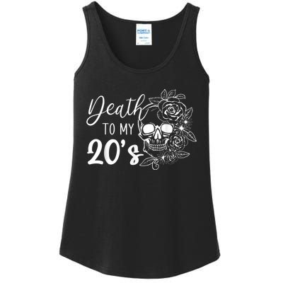 Death To My 20's Funny Skull 20th Birthday Party Twenty Bday Ladies Essential Tank