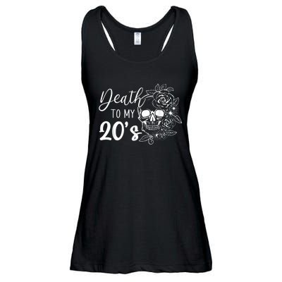 Death To My 20's Funny Skull 20th Birthday Party Twenty Bday Ladies Essential Flowy Tank