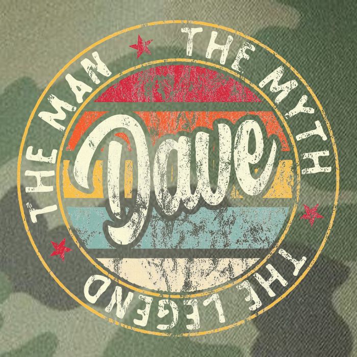 Dave The Man The Myth The Legend First Name Dave Legacy Tie Dye Trucker Hat