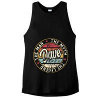 Dave The Man The Myth The Legend First Name Dave Ladies PosiCharge Tri-Blend Wicking Tank