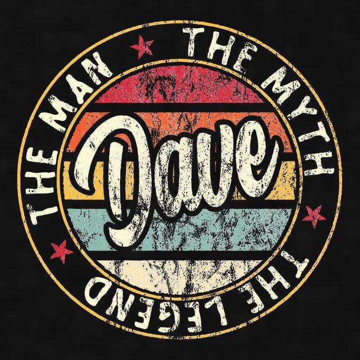 Dave The Man The Myth The Legend First Name Dave Ladies PosiCharge Tri-Blend Wicking Tank