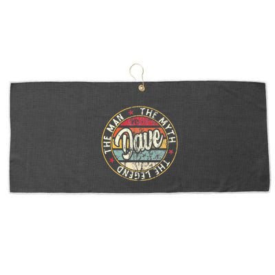 Dave The Man The Myth The Legend First Name Dave Large Microfiber Waffle Golf Towel