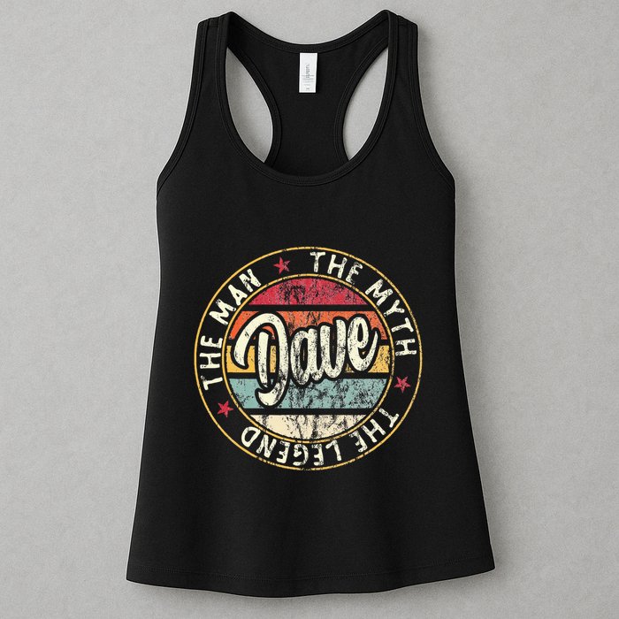 Dave The Man The Myth The Legend First Name Dave Womens Tank Top