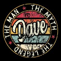 Dave The Man The Myth The Legend First Name Dave Toddler Hoodie