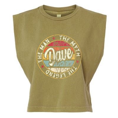 Dave The Man The Myth The Legend First Name Dave Garment-Dyed Women's Muscle Tee