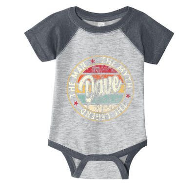 Dave The Man The Myth The Legend First Name Dave Infant Baby Jersey Bodysuit
