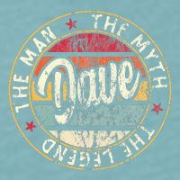 Dave The Man The Myth The Legend First Name Dave Sueded Cloud Jersey T-Shirt