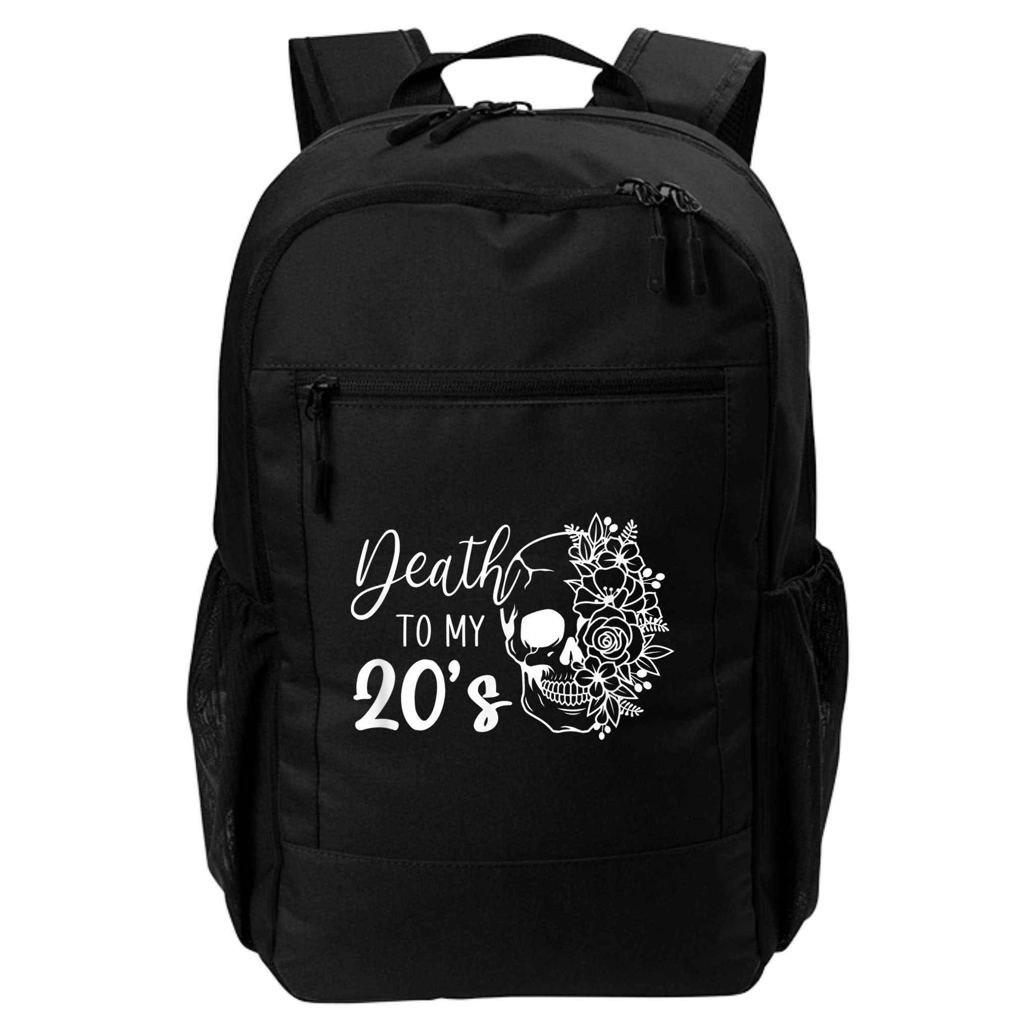 Death To My 20's Funny Skull 20th Birthday Party Twenty Bday Backpack