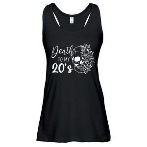 Death To My 20's Funny Skull 20th Birthday Party Twenty Bday Ladies Essential Flowy Tank