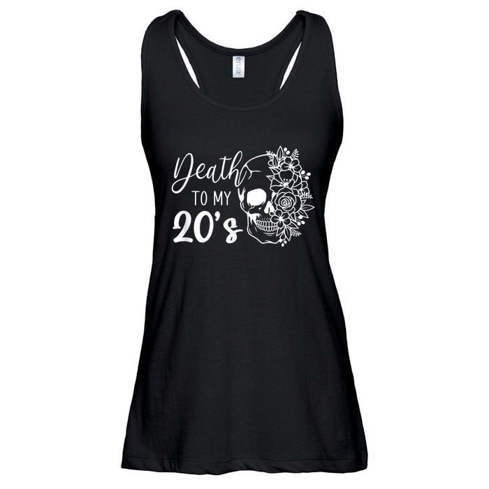 Death To My 20's Funny Skull 20th Birthday Party Twenty Bday Ladies Essential Flowy Tank