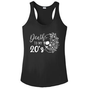 Death To My 20's Funny Skull 20th Birthday Party Twenty Bday Ladies PosiCharge Competitor Racerback Tank