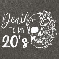 Death To My 20's Funny Skull 20th Birthday Party Twenty Bday Cotton Canvas Backpack