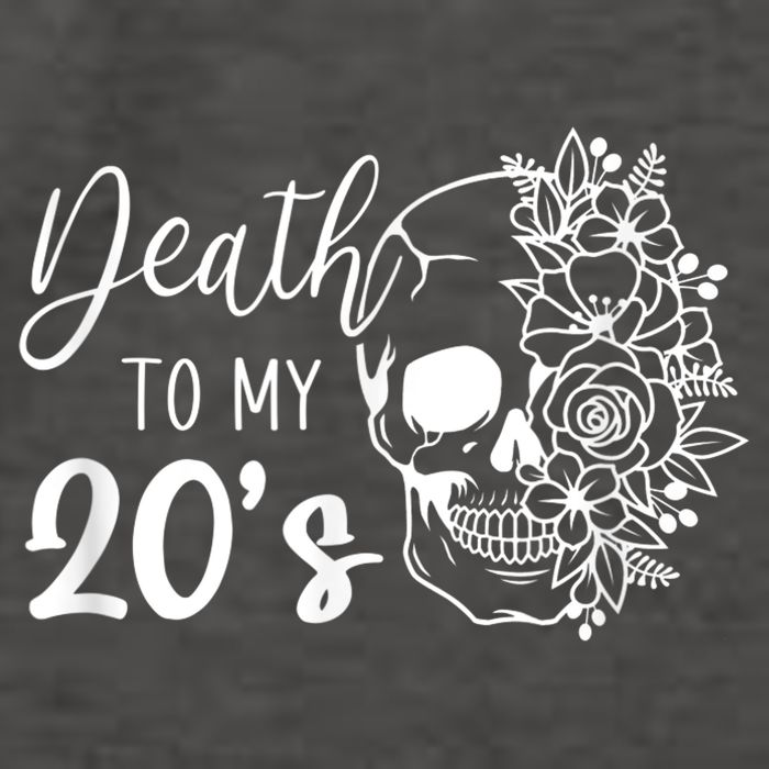 Death To My 20's Funny Skull 20th Birthday Party Twenty Bday Vector Backpack