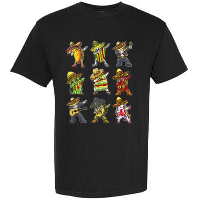 Dabbing Taco Mexican Friends Cinco De Mayo Garment-Dyed Heavyweight T-Shirt