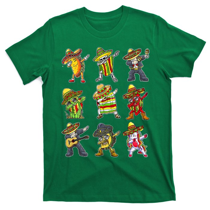 Dabbing Taco Mexican Friends Cinco De Mayo T-Shirt