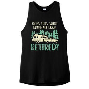 Does This Make Me Look Retired Funny Retirement Plan Ladies PosiCharge Tri-Blend Wicking Tank