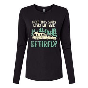 Does This Make Me Look Retired Funny Retirement Plan Womens Cotton Relaxed Long Sleeve T-Shirt