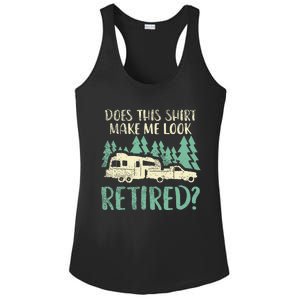 Does This Make Me Look Retired Funny Retirement Plan Ladies PosiCharge Competitor Racerback Tank