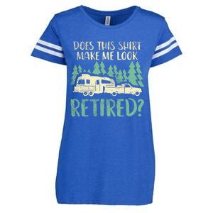 Does This Make Me Look Retired Funny Retirement Plan Enza Ladies Jersey Football T-Shirt