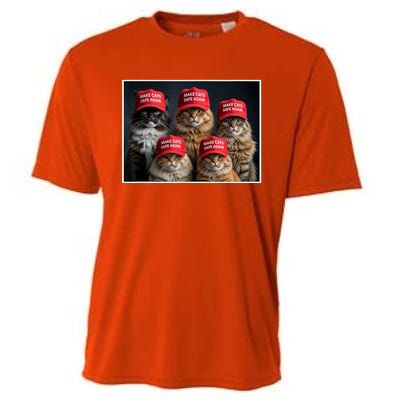 Donald Trump Make Cats Safe Again Red Hat 2024 Debate Funny Cooling Performance Crew T-Shirt