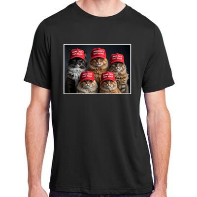 Donald Trump Make Cats Safe Again Red Hat 2024 Debate Funny Adult ChromaSoft Performance T-Shirt