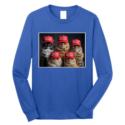 Donald Trump Make Cats Safe Again Red Hat 2024 Debate Funny Long Sleeve Shirt